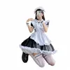 Plus Size Halen Maid Cosplay Costumes Anime Carto Black White Lolita Dr Sweet Bow Knot Student Kawaii Sailor Uniform O8R4#