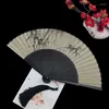 Decorative Figurines Antiquity Summer Folding Fan Chinese Classical Ink Painting Hand Abanico Men Women Hanfu Matching Aya Silk Ventilador