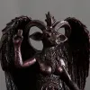 Sculture NORTHEUINS Resina Satanica Lodl Statua di Capra 16 cm Bafometto Cornuto Risolvere Coagula Figurine per la Decorazione della Stanza del Desktop dell'Ufficio Domestico