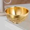 Bowls Lucky Double Dragon Bowl Office Decor Home Desk Decoration Alluvial Gold Desktop Brass Fortune Treasure Basin