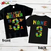 T-Shirts, individuell gestaltetes Namens-Geburtstags-Shirt, Jungen-T-Shirt, Kleinkind-Baby-Kleidung, Bausteine, personalisiertes Geburtstags-Shirt, Geschenk, Fashion24328