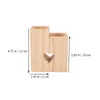 Candle Holders 2 Pcs Heart Shaped Holder Wedding Decoration Stand Candlestick Ornaments Home Pine Wood Chritmas