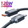 Кабель USB типа C на тип C, 120 Вт для iPhone 15 Pro Max PD, шнур USB-C для быстрой зарядки, передача данных для Xiaomi 13 Oneplus POCO OPPO Samsung