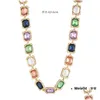 Colliers de perles Designer Lin Zhous Alliage Verre Couleur Diamant Collier incrusté pour la mode et le tempérament des femmes avec une niche High-E Othgg