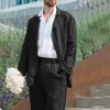 Мужской льняной костюм с воротником с лацканами, костюм из 2 предметов: куртка + брюки. Лучший мужской свадебный костюм. Прохладный и дышащий, не душный p1Xd #