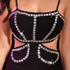 새로운 단색 기질 서스펜더 유럽/미국 섹시 다이아몬드 스터드 스트랩리스 파티 백리스 드레스 여자 드레스 2024 여름