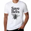 New Save The Bees Beekeeper Quote Design T-Shirt roupas kawaii tops preto liso camisetas homens E8pb #