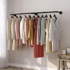 Hooks Modern Clothes Storage Rack Wall Mounted Portable Creative Water Pipe Shaped Metal Hanger