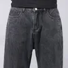 Kstun Loose Fit Pants Jeans för män breda benbyxor grå baggy jeans herrkläder denim byxor casual streetwear koran stil t4ut#