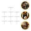 Titulares de vela 10 PCs Black bandeja decorativa fixador de metal suprimentos Candelabra Stands Ferramentas de fixação