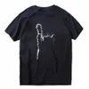Coolmind Top Quality 100% Cott Lovely Cat Stampa T Shirt da uomo Casual Allentato Maglietta da uomo o-collo T-shirt lavorata a maglia Uomo Uomo Tee Shirt i7is #