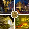 Światło sznurka słonecznego na zewnątrz 300/200/100 LED Fairy Garland 8 Tryb ogrodowy drzewo ogrodowe Świąteczne imprezę wodoodporną wodoodporną lampę z drutu miedzianym D1.0