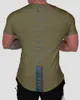 Hommes Fitn Entraînement Skinny T-shirt à manches courtes Homme Bodybuilding Sport Tee-shirt Tops Été Vêtements de sport Gym Cott t-shirt Q1qv #