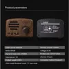 Tragbare Lautsprecher BT01 Retro Bluetooth 5.0 Lautsprecher Holz Vintage Strong Bass Booster Volume Box mit FM Radio Q240328