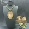 Ketting Oorbellen Set Dagelijks gebruik Trendy Dubai 24-karaats vergulde hanger Sieraden Jubileumfeest Afrikaanse bruidshuwelijksgeschenken