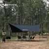 Tenda da campeggio in gomma nera, protezione solare esagonale, tenda a baldacchino rivestita in argento, parasole portatile da picnic antipioggia