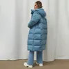 women's Winter Jacket Coat Lg Down Parkas Warm Down Jacket Fi Hooded Lady Down Coat Padding Warm Windbreak Coat E8O0#