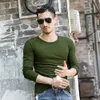 mens Crew-Neck Lg Sleeve T-Shirts Slim Fit T-Shirt Fitn Activewear Tops Elastic Comfort T Shirt Men Classic Color All-match P4yM#