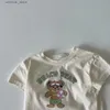 T-shirts 2023 Summer New Baby Short Sleeve T Shirts Cute Cartoon Print Infant Bear T Shirt Boys Girls Cotton Casual T Shirt Baby Clothes24328