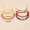 Bracelets de charme Dainty Evil Eye Chain Bracelet Belle Yeux Bleus Perles Lien Bracelet Bonne Chance Protection Émail Perlé Tur Dhseller2010 Ot5Lz