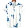 2023 Summer Men's Floral Chinese Style Shirt Short Sleeve Hawaiian Shirts for Men Plus Size Szybkie suche topy koszulka Man Camisa F0vl#