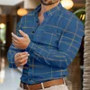 2024 Chemise masculine LG SHEEVE FI LAPEL SIMPLE CARDIGAN Hawaiian Casual Men's Shirt XS-6XL Real Pocket Shirt Summer Q3er #