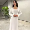 Robe d'été en dentelle pour femmes, paréo, Cover-Up, paréo, couleur unie, bande de fosse, manches longues, dos Slim, dentelle, Spandex, 2024