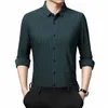 2022 Neue Ankunft Herren Seaml Dr Shirt Hohe Qualität Casual Streifen LG Sleeve Shirts Busin Formale Männliche Gestreifte Hemden Q31k #