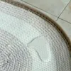 Tapetes de banho estilo rural fresco em forma de vaso sanitário em forma de vaso sanitário banheiro à prova d'água não deslizamento gradiente de carpete colorido banheiro absorvente almofadas de pé absorvente