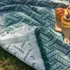 Outdoor Camping Picnic Mat Beach Mats Ins Style Tablecloth Knitted Tassels Throw Blanket for Sofa Couch Bed Home Decor Carpet 240325