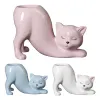 Jardinières Chat Planteur Plante Succulente Pot Créatif Mignon Chat Queue Pot De Fleur Durable En Céramique Décorative Planteur Vase Titulaire Pour Bureau