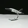 Miniatures New pattern Crystal Fighter Model Miniature Glass Airplane Aircraft Crafts Gift Office Or Home Decoration