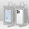 air bag transparent pvc waterproof phone bag swimming water park hanging neck phone bag pouch large size drift floating cellphone bag