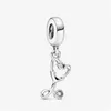 Charms Estetoscópio Coração Dangle Charm Pandoras 925 Sterling Sier Luxo Conjunto Pulseira Fazendo Designer Colar Pingente Caixa Original Top Otqa4