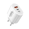 40W 3A 3 Ports Cell Phone Chargers Dual PD Type c Wall Charger Fast Charging Power Adapters For Samsung s20 s22 Utral Htc Xiaomi Huawei