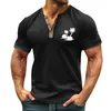 Men's T Shirts Blouse Delicate Casual Print For Men Low Price V-Neck Short Sleeves Summer Training Roupas Masculinas