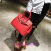 Designer Hremms Birkks Tote bags for women online store Litchi Pattern Bag 2024 New Fashion Womens Handbag Big One Shoulder Crossbody With Real Logo