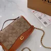 Girls Shoulder Bag Store %80 Wholesale Retail New Genuine Leather Womens Bag Bandit Shoulder Flip Bandi Classic Old Flower Jacquard Fabric Small Square