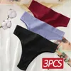 Kadın Panties 3pcs/set pamuklu sorunsuz yüksek belli tangalar rahat seksi kadın külot brifingleri S-XL