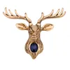 Brooches Retro Versatile Classic Fashion Three-dimensional Elk Deer Brooch Female Fairy Tale Literary Animal Christmas Corsage