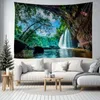 Tapestries Painting Landscape Decoration Wall Tapestry Stump Room Hanging Waterfall And Tree Decor Vintage Bedroom