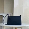 Borsa a tracolla piccola di design in vera pelle, borsa a tracolla di lusso, di qualità, di qualità, nera, bianca, per le donne, con pacchetto completo