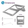 Tablet Pc Stands Aluminum Metal Folding Laptop Table Stand Portable Adjustable Computer Holder For Notebook Ipad Air Book Pro Drop Del Otxef