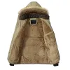 2020 nouveau Fi chaud doublure en laine M-5XL col de fourrure à capuche veste d'hiver pour hommes veste et manteau coupe-vent hommes Parkas Casaco F7G3 #