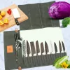 Stockage Wessleco Chef Sac à couteaux Canvas Roll Carry Barse Cuisine Cuisine Cuisine Portable Rangement Durable avec 11 poches