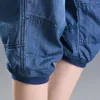 Jeans pour femmes Capris d'été pour femmes Streetwear Longueur de mollet Sarouel Femme Lâche Taille haute Denim Casual Pantalon court Femme