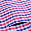 Chemises à carreaux à rayures Oxford à coupe régulière pour hommes Travail décontracté Chemises à carreaux à carreaux avec poche plaquée unique Chemise à rayures vichy épaisse à manches Lg 069k #