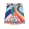 Designer shorts casablancas shorts homens shorts verão beachpants casablanca halfpants das mulheres dos homens camisas casuais conjunto casa blanca shorts