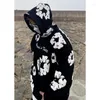 Hoodies Women's Foam Printed Printed Hoodie 2024 Autumn and Winter Trendy Brand Brand Sweatshirt بالإضافة إلى مخملية سميكة غير رسمية