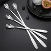 Coffee Scoops 1-10pcs 4 tailles Spoon Bartending Materifhed Materify Kitchen Bar Ustensiles en acier inoxydable Ice One Piece Tool Silver